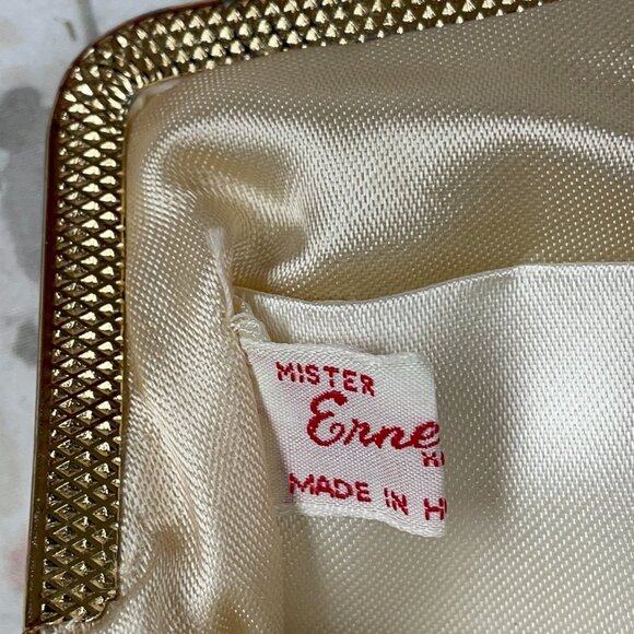 Mister Ernest Handbag - Gold colored beading, Made in Hong Kong - Picture 7 of 12